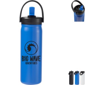 Carpo Vacuum Insulated Bottle w/ Straw Lid, 20oz. - BT2609