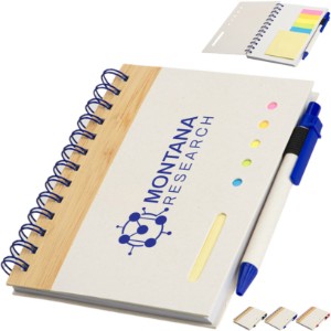 Camber Spiral Notebook w/ Colorful Sticky Notes & Pen, 7" x 5-3/8" - AR2188