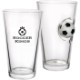 Soccer Glass with 3D soccer ball design, 14 oz.