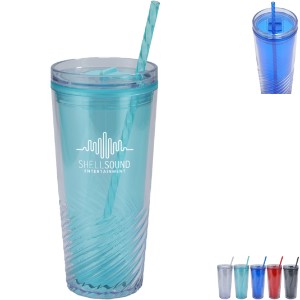 Clio Recycled Acrylic Straw Tumbler, 20oz. - AR2198