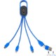 Hex 6-in-1 Light-Up Charging Cable w/ Carabiner Clip & Recycled Casing