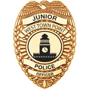 Junior Police Officer Shield Badge with Pocket Clip, Custom - KN1020