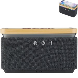 Boost Fabric & FSC® Bamboo Speaker w/ Wireless Charging Pad - LD1021