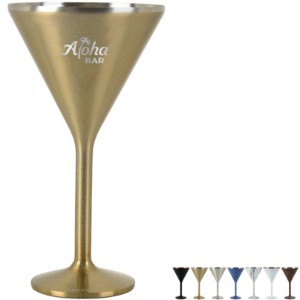 Snowfox® Double Wall Steel Stemmed Martini Glass, 8 oz. - LG1295