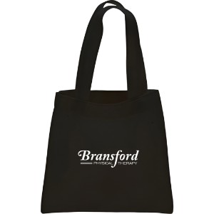 Mini Black Cotton Canvas Tote Bag - SB2659