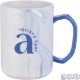 Ceramic Mug with Marble Pattern, 20 oz.