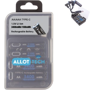 Rechargable AA/AAA Battery with Type-C Port Combo Pack - TH1202