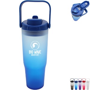 Halcyon® Recycled Ombre Tumbler with Carrying Handle, 30 oz. - AK2089