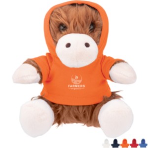 Heidi Highland Cow Plush w/ Hoodie, 6" - HT7338