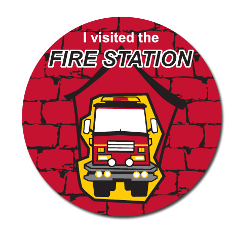Product Photo 1 I Visited The Fire Station Sticker Roll, Stock