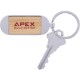 Bamboo & Metal Oval Key Chain