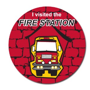 I Visited The Fire Station Sticker Roll, Stock - SMD710