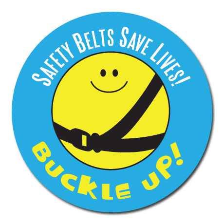 Product Photo 1 Safety Belts Save Lives Sticker Roll, Stock