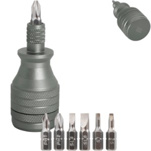 Recycled Aluminum 6-in-1 Screwdriver Tool - PM3383