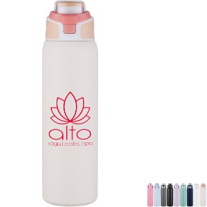 Stainless Steel Vacuum Bottle with Easy Carry Handle Lid, 28 oz. - WO1061