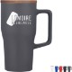 Ceramic Mug with Wood Lid, 18 oz.