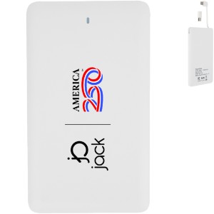 America250™ 3-in-1 Slim Power Bank, 4,000mAh - USA091