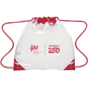 America250™ Touchdown Clear EVA Drawstring Backpack - USA052