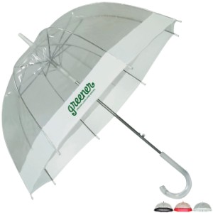 Clear View Dome Umbrella W/Printable Edge, 42" Arc - DS1012