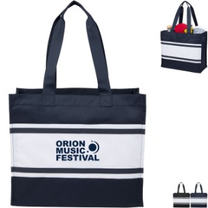 Varsity Recycled Poly Box Tote - BT2634