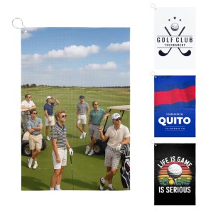 Waffle Texture Sublimated Golf Towel - Direct Import - RP1013