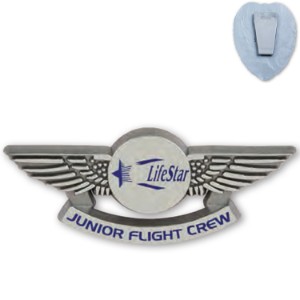 Junior Flight Crew Wing Plastic Badge, Clip Back - KN1025