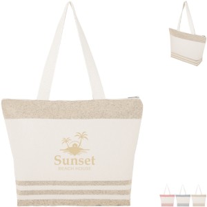 Marlo 10 oz. Recycled Cotton Zippered Tote Bag - HT7376