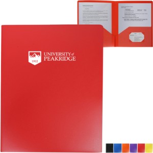 Pocket Portfolio Folder w/ Business Card Holder - LE9627