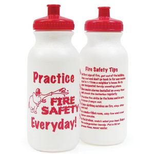 Fire Safety Bike Bottle, 20oz., Stock - BBT100
