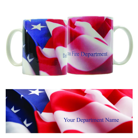 Product Photo 1 American Flag Design, Stoneware Mug, 11oz.