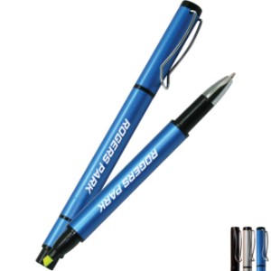 Dual-Tip Aluminum Pen with Highlighter - AF3202
