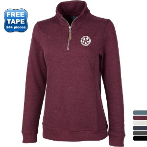 Charles River® Hudson Cotton/Poly 1/4-Zip Ladies' Pullover - CV1808