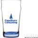 Porter Nonic Beer Glass with Color Bottom, 16 oz.