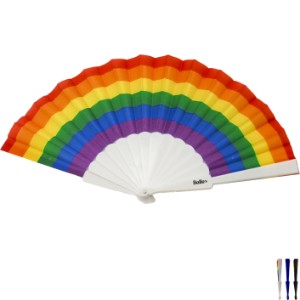 Collapsible Rainbow Accordion Fan - LE9645