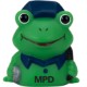 Mini Police Officer Rubber Frog