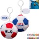 Colored Plush Soccer Ball Clip
