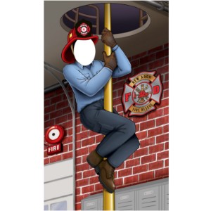 Fireman's Pole Photo Prop Cutout, Custom - PHP005