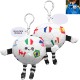White Plush Soccer Ball Clip
