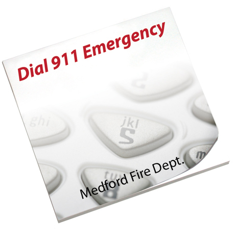 Product Photo 1 Dial 911 Emergency, 25 Sheet Sticky Pad