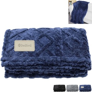 Legacy rPET Sherpa Fleece Blanket, 46" x 63" - AR2251