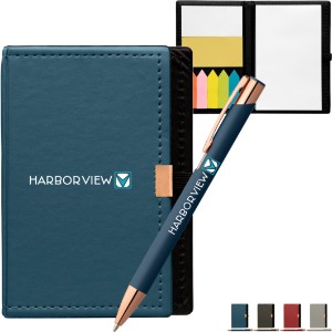 Note Caddy and Crosby Rose Gold Pen Gift Set - GS3914