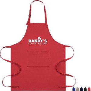Adjustable Poly Cotton Twill Bib Apron With Two Pocket - Direct Import - RP1030