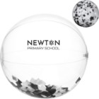 Black and White Confetti Filled Beach Ball, 16"