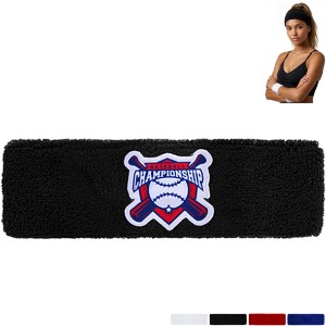 Terry Cotton Sport Sweatband Headband - Direct Import  - RP1034