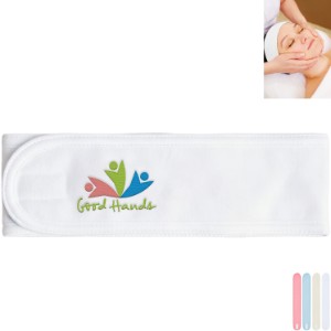 Terry Cloth Spa Headband with Hook & Loop Closure - Direct Import  - RP1039