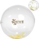 Yellow and White Confetti Filled Beach Ball, 16"