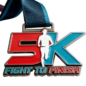 Die-Struck Soft Enamel Single-Sided Medal, Custom, 2-1/2" - Direct Import - RP1044
