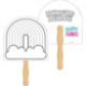Rainbow Shape Coloring Hand Fan