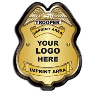 Junior Police Officer Trooper Badge, Gold - JPB601