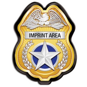 Junior Police Officer Star Badge, Gold/Silver - JPB605